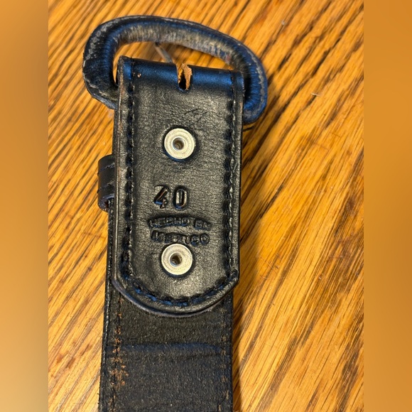 Black/White/Brown Hair on Hide  Western Men’s Cowboy Belt, Sz 40 - Picture 6 of 6